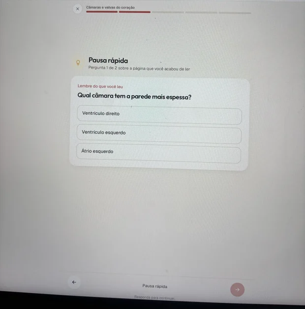 Responda a pausa rápida